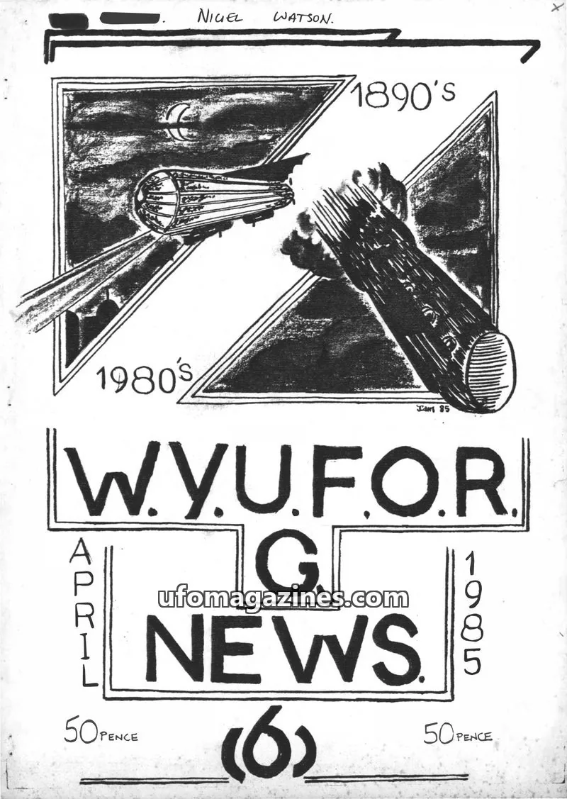 Cover of West Yorkshire UFO Research Group issue 6: W.Y.U.F.O.R. G. NEWS