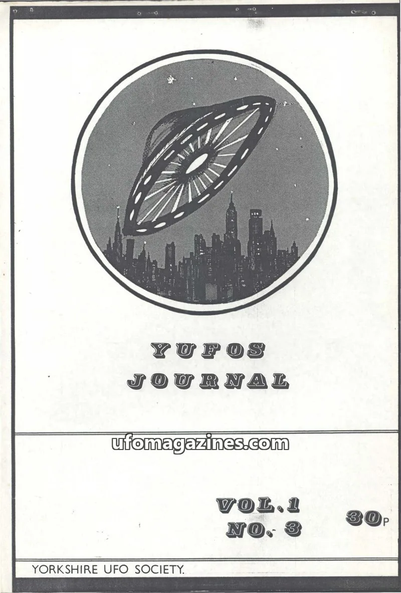 Cover of Yorkshire UFO Society issue 3: YUFOS JOURNAL