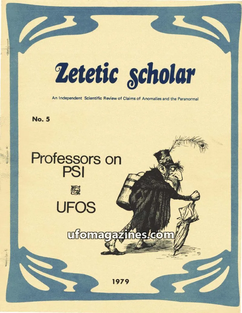 Cover of Zetetic Scholar issue 5: Zetetic scholar