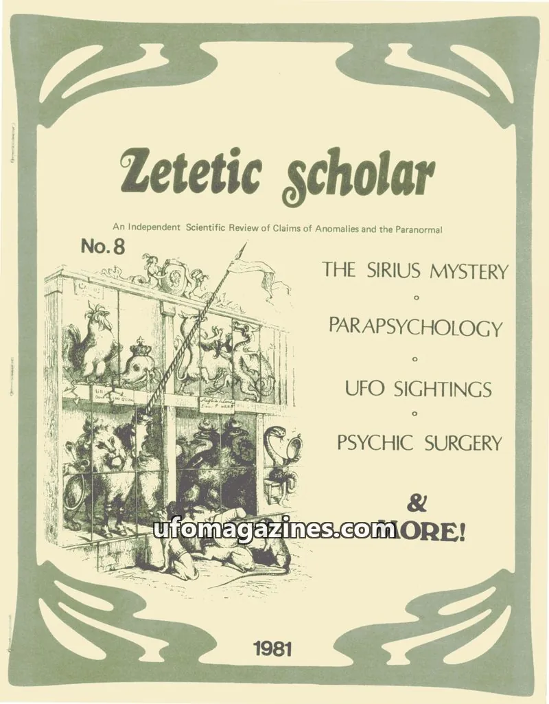 Cover of Zetetic Scholar issue 8: Zetetic scholar
