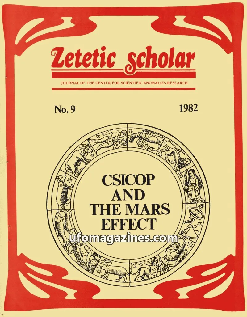 Cover of Zetetic Scholar issue No. 9: Zetetic Scholar
