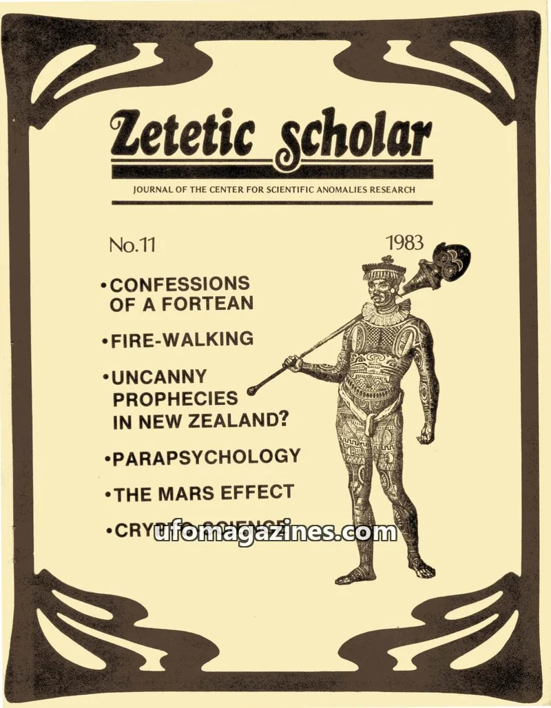 Cover of Zetetic Scholar issue No. 11: Zetetic scholar