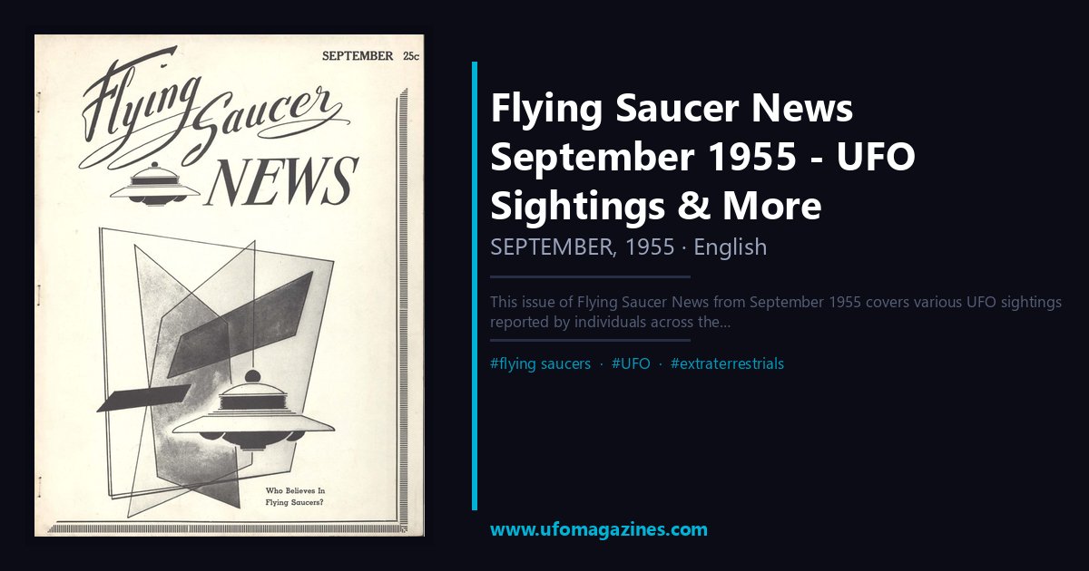 Matthew Rigberg Flying Saucer NEWS — Flying Saucer News (Rigberg) | UFO Magazine Archive